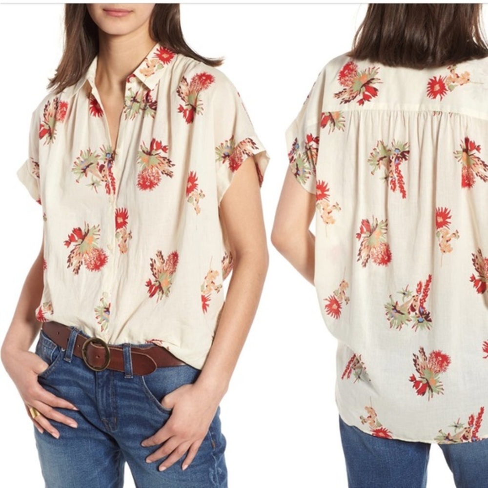 Madewell Central Cactus Floral Shirt Size XL